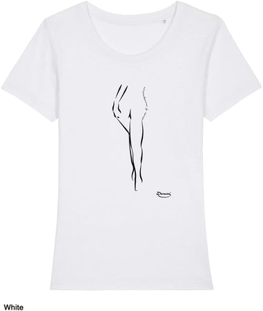 T-shirt da Donna con stampa "Power" Maglia a Maniche Corte DREAMERS Brand