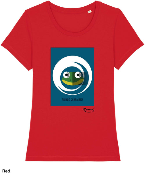 T-shirt da Donna con stampa Principe azzurro - Prince charming Maglia a Maniche Corte DREAMERS Brand