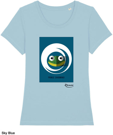 T-shirt da Donna con stampa "Principe azzurro - Prince charming" Maglia a Maniche Corte DREAMERS Brand