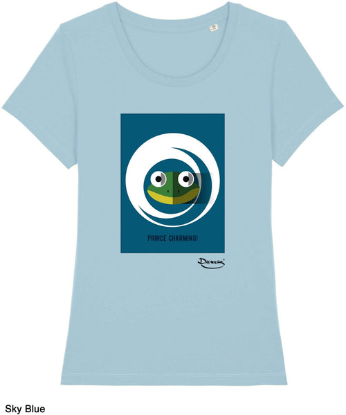 T-shirt da Donna con stampa Principe azzurro - Prince charming Maglia a Maniche Corte DREAMERS Brand
