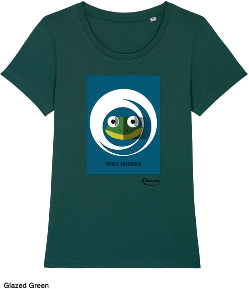 T-shirt da Donna con stampa Principe azzurro - Prince charming Maglia a Maniche Corte DREAMERS Brand