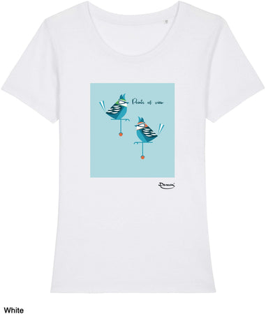 T-shirt da Donna con stampa "Punti di vista - View" Maglia a Maniche Corte DREAMERS Brand