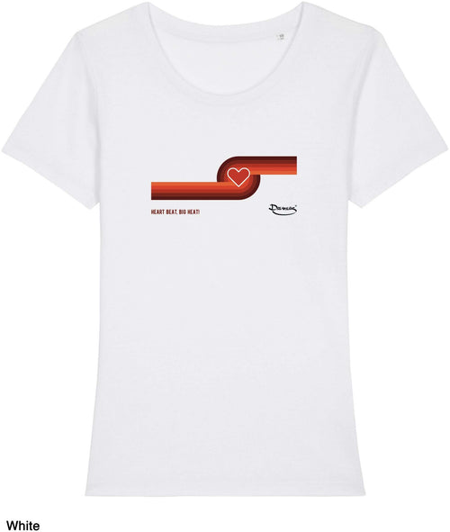 T-shirt da Donna con stampa Strip cardiaco - Heart Maglia a Maniche Corte DREAMERS Brand