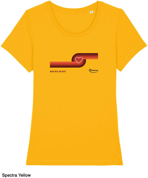 T-shirt da Donna con stampa Strip cardiaco - Heart Maglia a Maniche Corte DREAMERS Brand