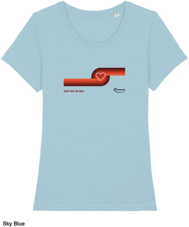 T-shirt da Donna con stampa "Strip cardiaco - Heart" Maglia a Maniche Corte DREAMERS Brand