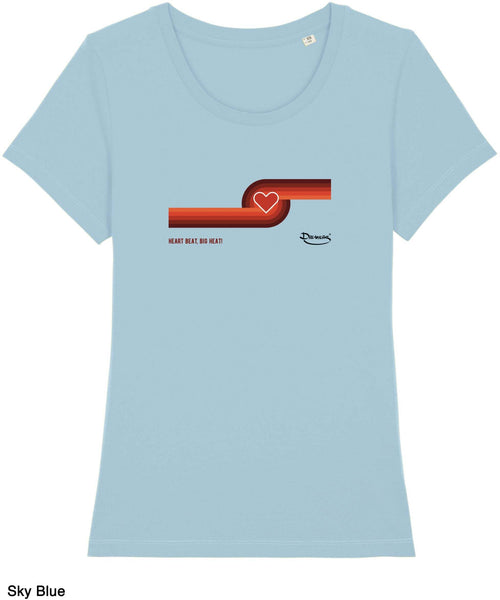 T-shirt da Donna con stampa Strip cardiaco - Heart Maglia a Maniche Corte DREAMERS Brand