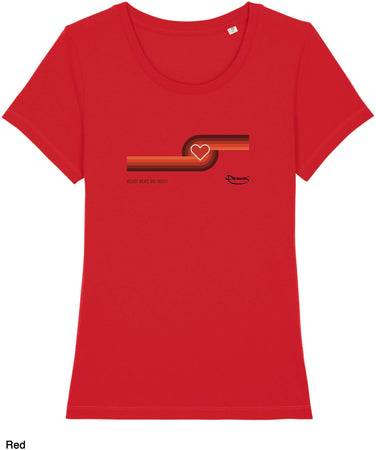 T-shirt da Donna con stampa "Strip cardiaco - Heart" Maglia a Maniche Corte DREAMERS Brand