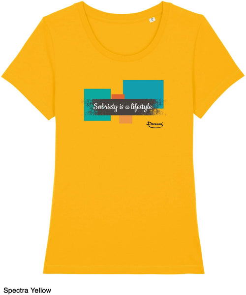 T-shirt da Donna con stampa Strip sobrietà - Sobriety Maglia a Maniche Corte DREAMERS Brand
