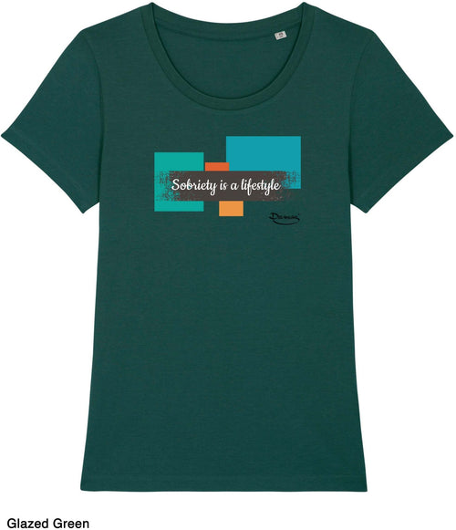 T-shirt da Donna con stampa Strip sobrietà - Sobriety Maglia a Maniche Corte DREAMERS Brand