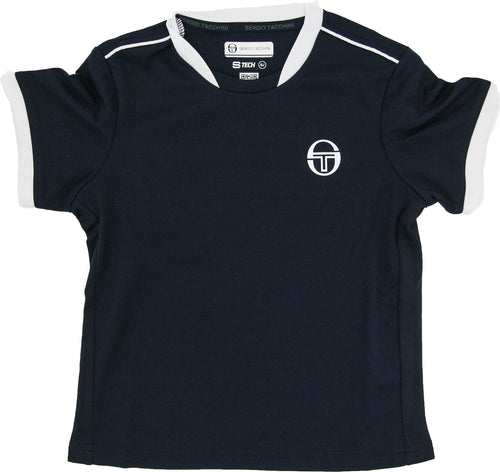 T-Shirt Da Tennis Sergio Tacchini Club Tech Maglietta Sportiva a Maniche Corte per Bambini Blu Con Colletto E Bordi Bianchi Moda/Bambini e ragazzi/Abbigliamento/Abbigliamento sportivo/Camicie e t-shirt sportive/T-Shirt Liquidator Italia - Nicosia, Commerciovirtuoso.it