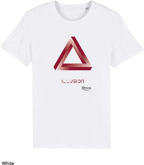 T-shirt da Uomo con stampa Illusione triangolo - illusion Maglia a Maniche Corte DREAMERS Brand