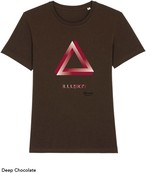 T-shirt da Uomo con stampa Illusione triangolo - illusion Maglia a Maniche Corte DREAMERS Brand