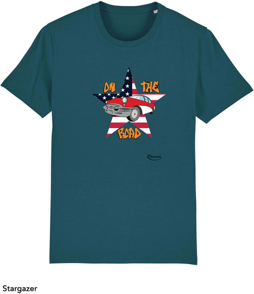 T-shirt da Uomo con stampa Sulla strada - Road Maglia a Maniche Corte DREAMERS Brand