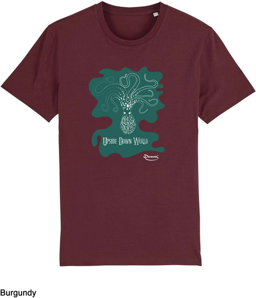 T-shirt da Uomo con stampa Upside - Il mondo sotto sopra Maglia a Maniche Corte DREAMERS Brand