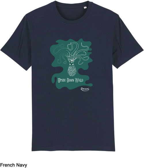 T-shirt da Uomo con stampa Upside - Il mondo sotto sopra Maglia a Maniche Corte DREAMERS Brand