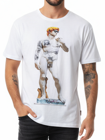 T-Shirt Uomo Let's Bubble Stampa David Bianco - Streetwear Artistico Italiano