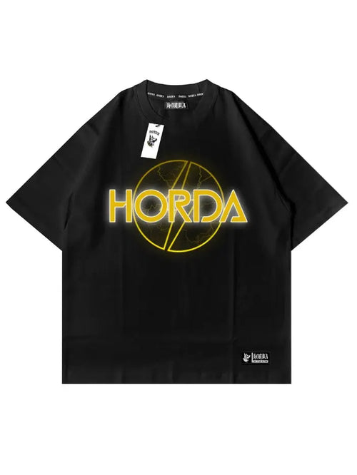 t shirt design Nera 100% cotone Y2K Yellow - Horda Brand Streetwear