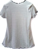 T-shirt Donna a Righe Elasticizzata Maglia Maniche corte con Bordo a Contrasto Maglietta Estiva Girocollo Casual ART. DT71977B maglia donna L'Orchidea - Siderno, Commerciovirtuoso.it