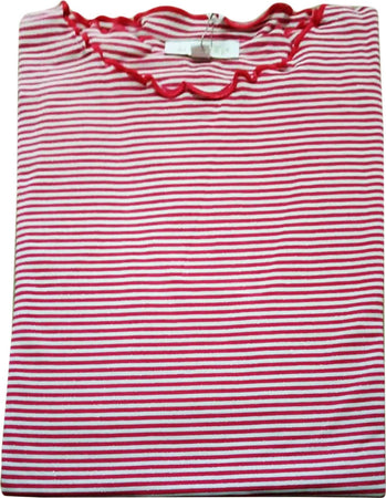 T-shirt Donna a Righe Elasticizzata Maglia Maniche corte con Bordo a Contrasto Maglietta Estiva Girocollo Casual ART. DT71977B maglia donna L'Orchidea - Siderno, Commerciovirtuoso.it