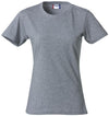 T-Shirt Donna Clique Basic Grigio Melange 145 gr