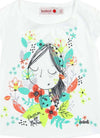 T-Shirt Estiva Bambina Maniche Corte Girocollo Maglietta Stampata Bimba 100% Cotone Maglia Mezze Maniche Bianco Bambino Estate Colorata Boboli t-shirt baby femmina Piccole Canaglie - Tropea, Commerciovirtuoso.it