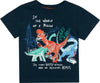 T-Shirt Estiva Bambino Blu Stampa Dinosauri Maglia Mezze Maniche Girocollo Dino Maglietta Colorata 100% Cotone Bimbo Estiva t-shirt baby maschio Piccole Canaglie - Tropea, Commerciovirtuoso.it