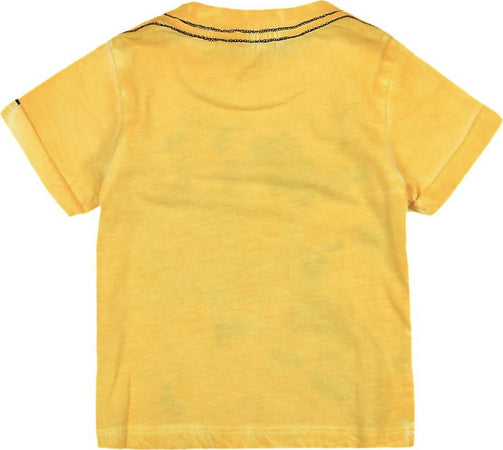 T-Shirt Estiva Bambino Gialla Stampa Leone Maglia Mezze Maniche Girocollo Gialla Maglietta Colorata 100% Cotone Bimbo Estiva t-shirt baby maschio Piccole Canaglie - Tropea, Commerciovirtuoso.it