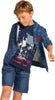 T-Shirt Estiva Bambino Mezze Maniche Blu Stampa Rossa Palme Maglietta Girocollo Maniche Corte Estate Bimbo 100% Cotone Navy Blue t-shirt bambino/ragazzo Piccole Canaglie - Tropea, Commerciovirtuoso.it