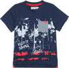 T-Shirt Estiva Bambino Mezze Maniche Blu Stampa Rossa Palme Maglietta Girocollo Maniche Corte Estate Bimbo 100% Cotone Navy Blue t-shirt bambino/ragazzo Piccole Canaglie - Tropea, Commerciovirtuoso.it