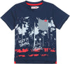 T-Shirt Estiva Bambino Mezze Maniche Blu Stampa Rossa Palme Maglietta Girocollo Maniche Corte Estate Bimbo 100% Cotone Navy Blue t-shirt bambino/ragazzo Piccole Canaglie - Tropea, Commerciovirtuoso.it