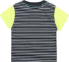 T-shirt Estiva Bambino Mezze Maniche Colorata Righe Fluo con Tasca Frontale Maglietta Maniche Corte Estate Bimbo in Cotone t-shirt baby maschio Piccole Canaglie - Tropea, Commerciovirtuoso.it
