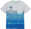 T-Shirt Estiva Bambino Mezze Maniche Grigia Blu Stampa Oceano Maglia Bimbo Maniche Corte Taschino Girocollo in Cotone t-shirt bambino/ragazzo Piccole Canaglie - Tropea, Commerciovirtuoso.it