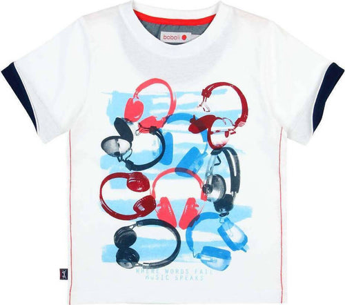 T-Shirt Estiva Bimbo Maniche Corte Girocollo Bianca Maglietta Stampata Blu Rossa 100% Cotone Maglia Mezze Maniche Bambino Estate Colorata Boboli. t-shirt bambino/ragazzo Piccole Canaglie - Tropea, Commerciovirtuoso.it