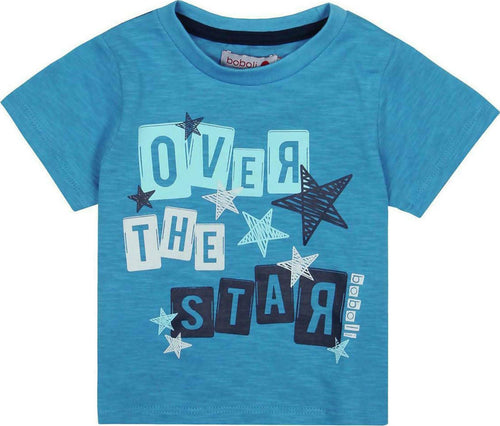 T-Shirt Estiva Bimbo Maniche Corte Girocollo Maglietta Stampata Blu 100% Cotone Maglia Mezze Maniche Azzurra Bambino Estate Colorata Boboli t-shirt baby maschio Piccole Canaglie - Tropea, Commerciovirtuoso.it