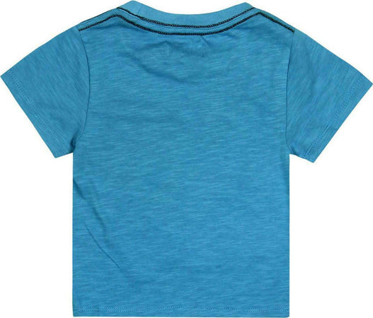 T-Shirt Estiva Bimbo Maniche Corte Girocollo Maglietta Stampata Blu 100% Cotone Maglia Mezze Maniche Azzurra Bambino Estate Colorata Boboli t-shirt baby maschio Piccole Canaglie - Tropea, Commerciovirtuoso.it