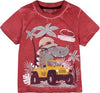 T-Shirt Estiva Bimbo Maniche Corte Girocollo Maglietta Stampata Rossa Dinosauro 100% Cotone Maglia Mezze Maniche Bambino Estate Colorata Boboli t-shirt baby maschio Piccole Canaglie - Tropea, Commerciovirtuoso.it