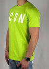 T-shirt-fluo-con-logo-bianco