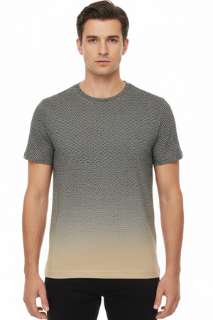 T-Shirt Uomo +39 Masq Fantasia Sfumata Cappuccino Nero - Stile Italiano Premium