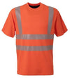 T-shirt Hi-Vis Arancio Maglietta da Lavoro Alta Visibilità da Cantiere Asfaltatore Lavori Stradali