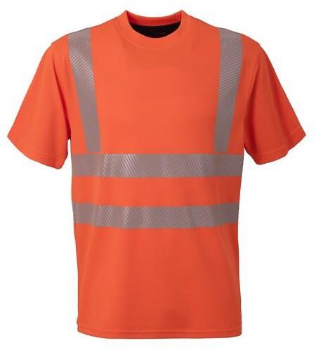T-shirt Hi-Vis Arancio Maglietta da Lavoro Alta Visibilità da Cantiere Asfaltatore Lavori Stradali