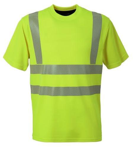T-shirt Hi-Vis Giallo Maglietta da Lavoro Alta Visibilità da Cantiere Asfaltatore Lavori Stradali