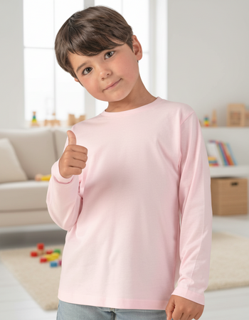 T-shirt manica lunga personalizzabile bambina/o 100% cotone - jhk