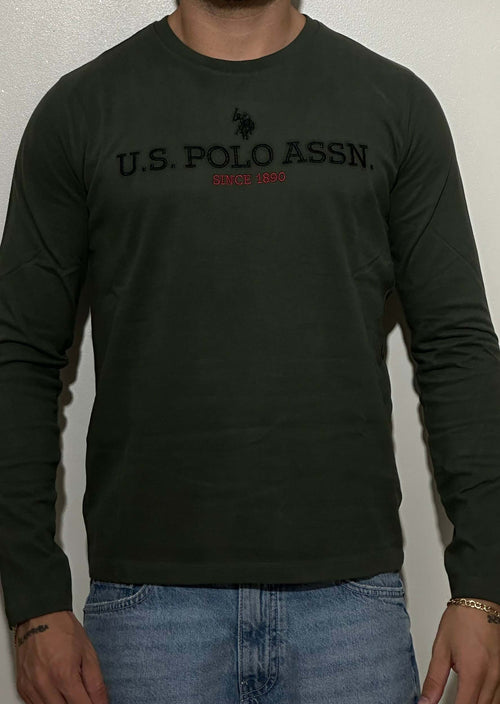 T-shirt manica lunga verde militare Moda/Uomo/Abbigliamento/T-shirt polo e camicie/Maglie a manica lunga Kanal 32 - Santa Maria di Licodia, Commerciovirtuoso.it