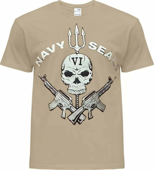 T-shirt Navy Seals Teschio United States Maglia Uomo Girocollo Never Quit Moda/Uomo/Abbigliamento/T-shirt con stampe divertenti Il Distintivo - Pesaro, Commerciovirtuoso.it