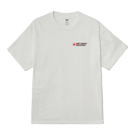 OBEY t-shirt obey design industries tee - pigment vintage white da uomo