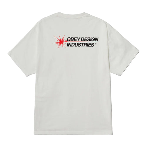 OBEY t-shirt obey design industries tee - pigment vintage white da uomo