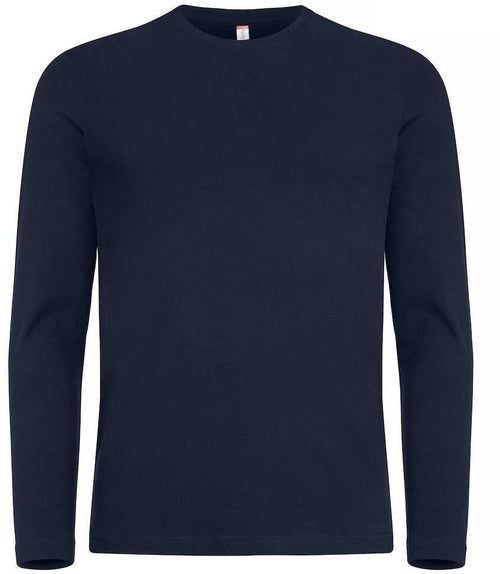 T-shirt Premium Blu Maglia Clique Manica Lunga Premium 180 gr Taglie Forti