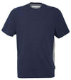 T-shirt Re-use Re-work Blu Navy Maglietta da Lavoro Poliestere Riciclato con Inserti Officina Meccanico Magazziniere Elettricista Installatore