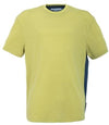 T-shirt Re-use Re-work Giallo Limone Maglietta da Lavoro Poliestere Riciclato con Inserti Officina Meccanico Magazziniere Elettricista Installatore