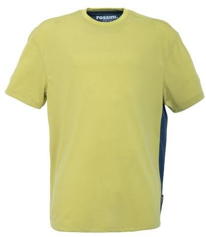 T-shirt Re-use Re-work Giallo Limone Maglietta da Lavoro Poliestere Riciclato con Inserti Officina Meccanico Magazziniere Elettricista Installatore